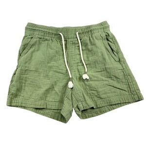 Old Navy Womens Green Cotton Gauze Elastic Waist Drawstring Shorts Small S